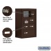 Salsbury Cell Phone Storage Locker - with Front Access Panel - 4 Door High Unit (8 Inch Deep Compartments) - 6 A Doors (5 usable) and 1 B Door - Bronze - Surface Mounted - Master Keyed Locks